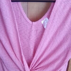 No Boundaries Pink Ribbed Crop Top